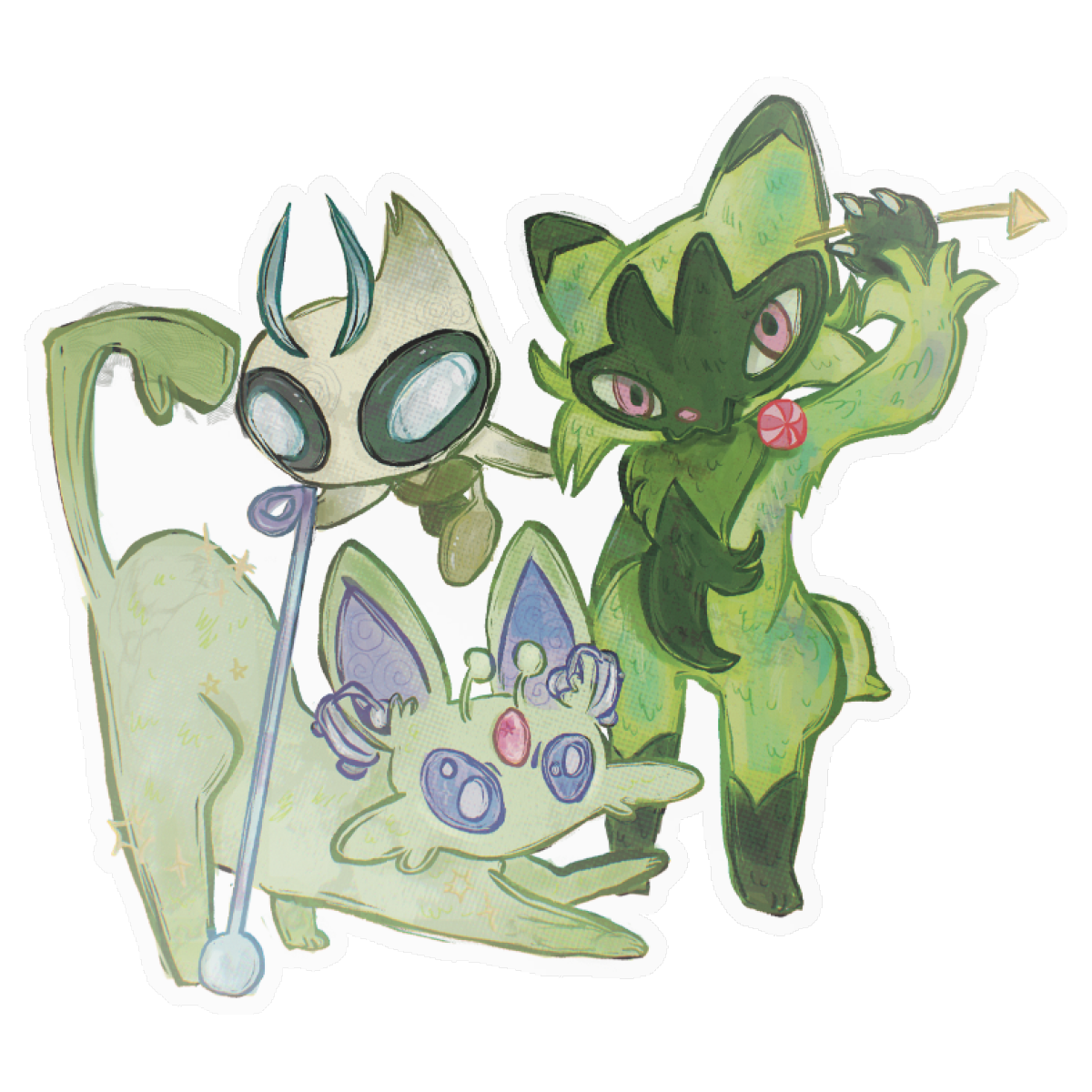 Battle Monsters Disability Pride - Green (Sensory Disabilities)