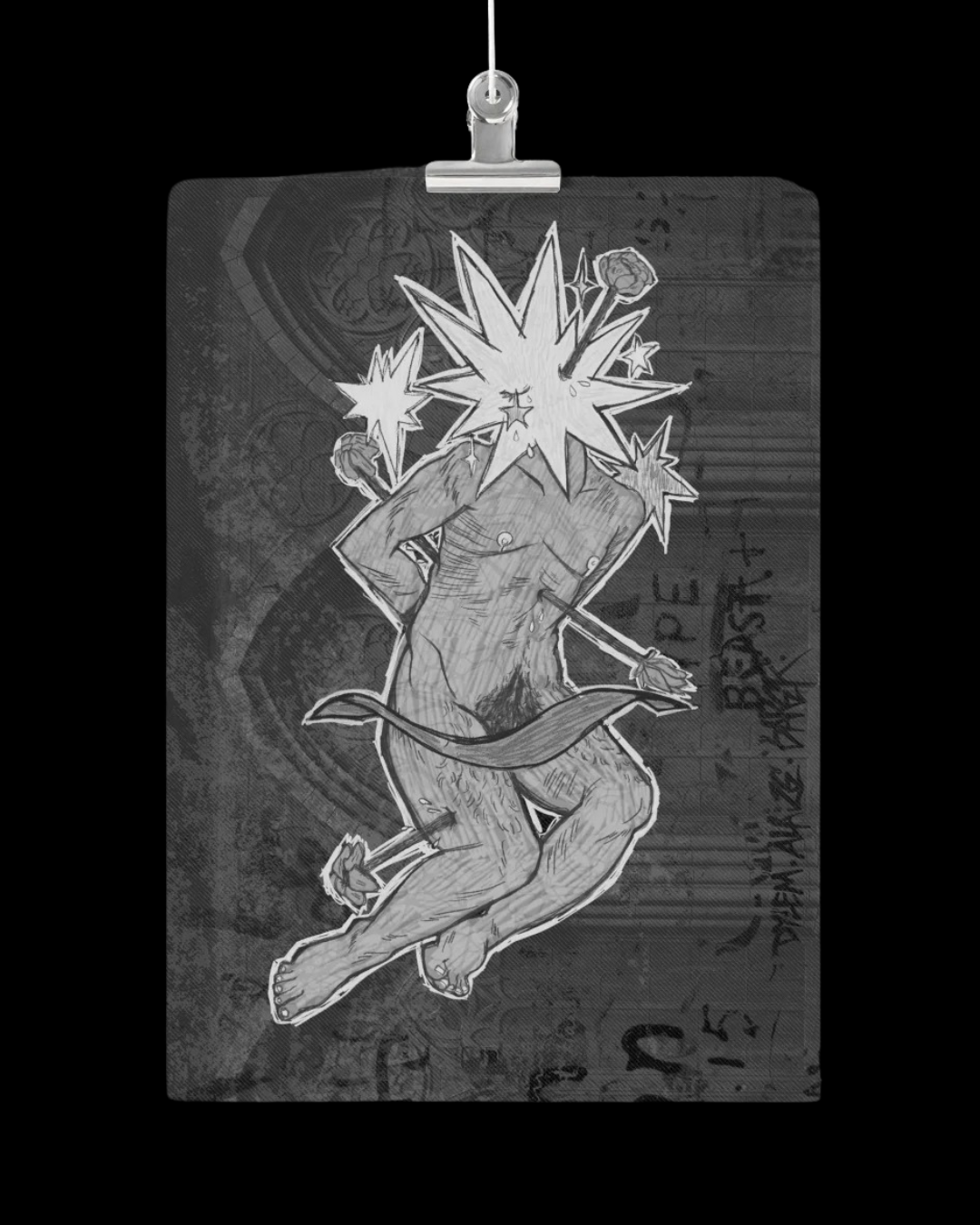 St Sebastian Print -B&W