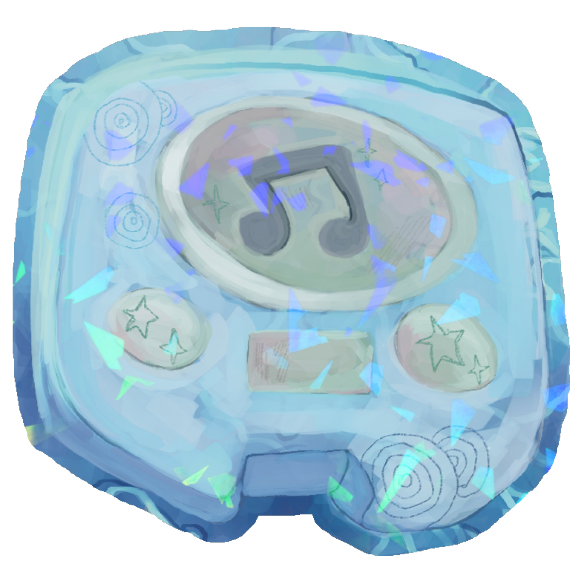 Mp3 Player Sticker - Frutiger Aero Series