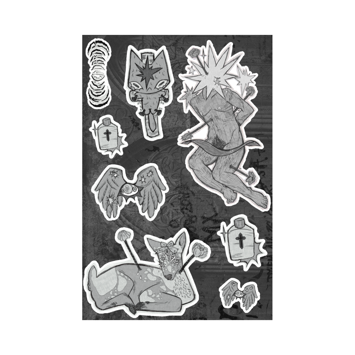 St Sebastian sticker sheet