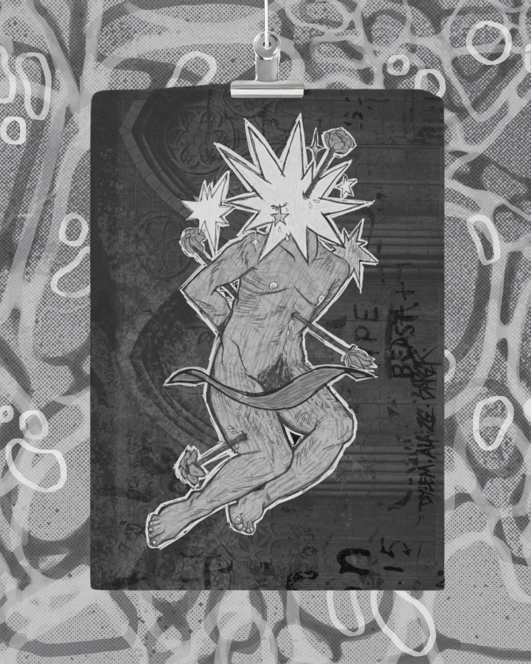 St Sebastian Print -B&W