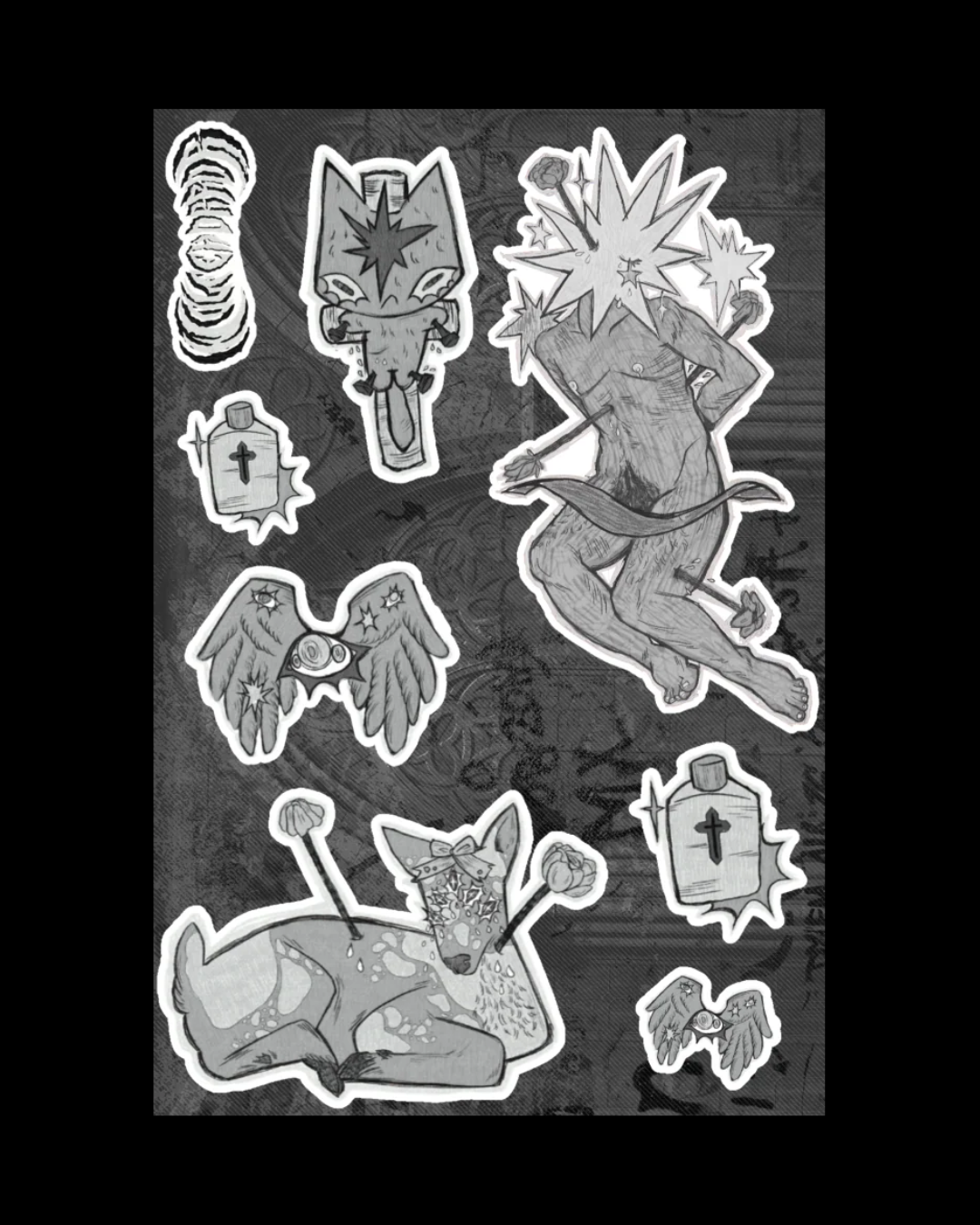 St Sebastian sticker sheet