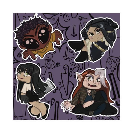 Horror Baddies Sticker Sheet - Purple