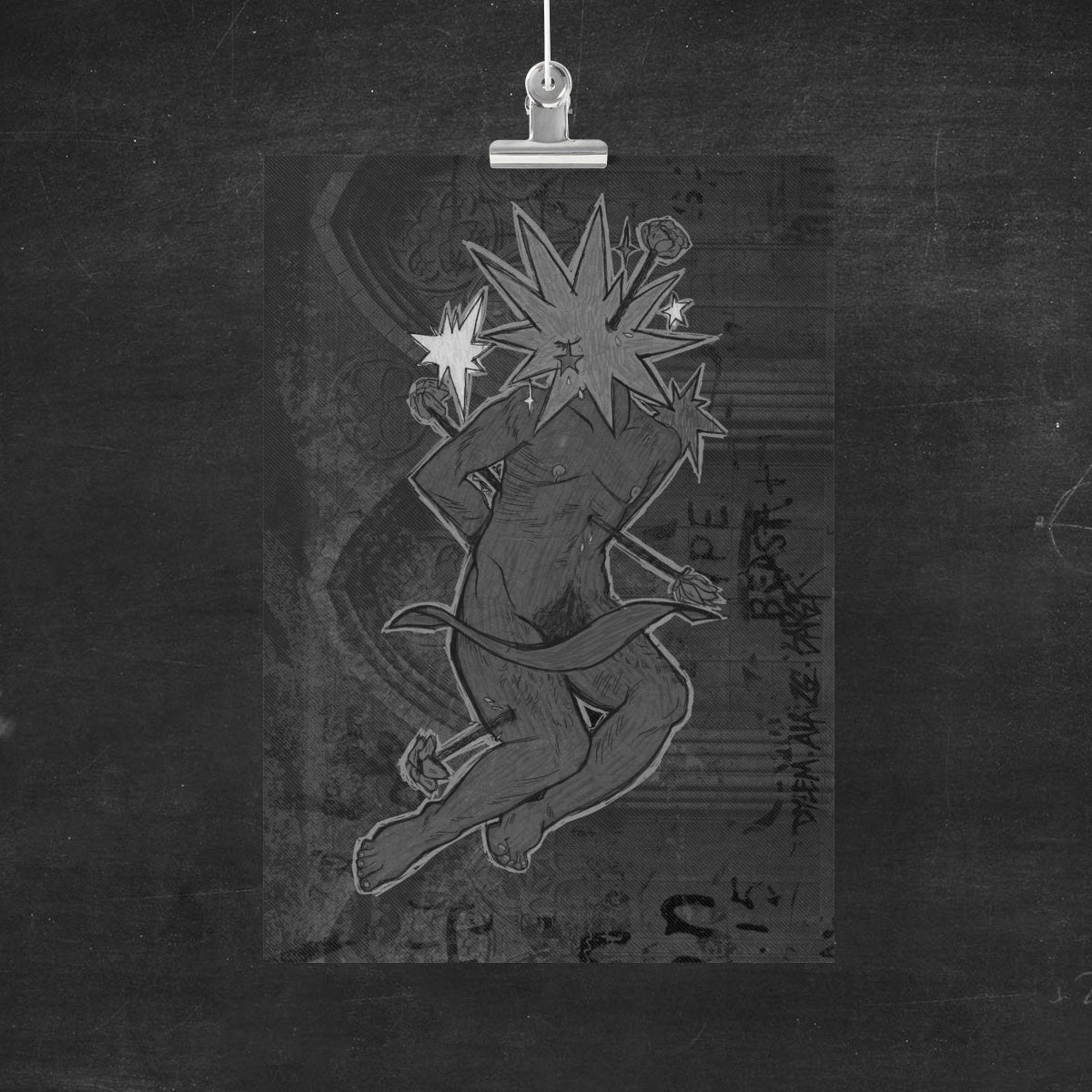 Saint Sebastian Poster - Black and white
