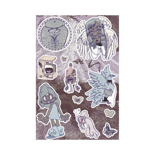 Angel Juice sticker sheet