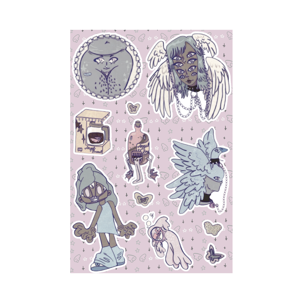 Angel Juice Sticker Sheet