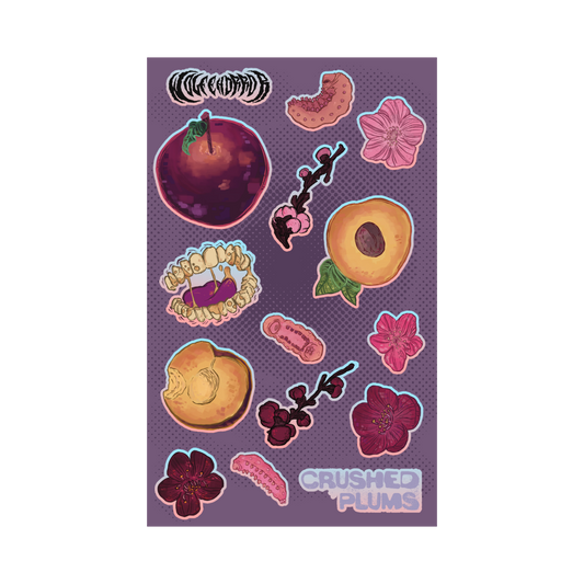 Crushed Plums Sticker Sheet
